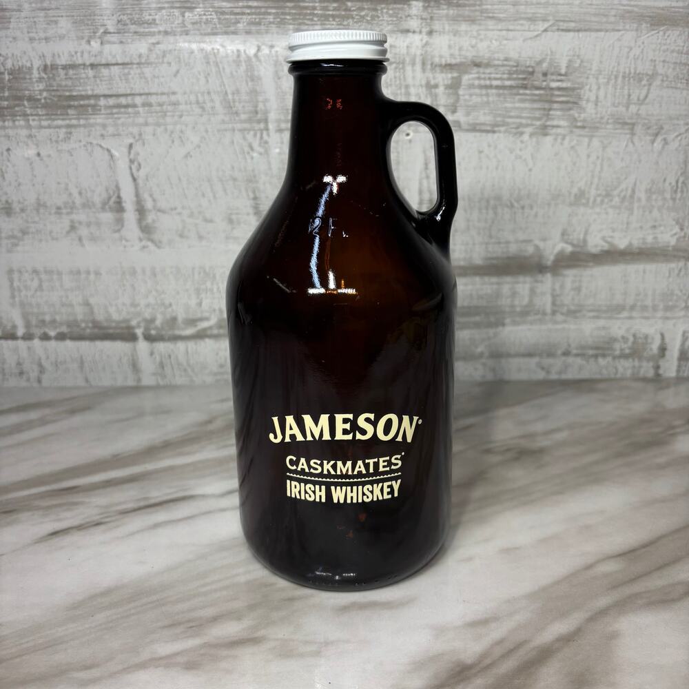 Jameson Caskmates Amber Glass Growler Jug